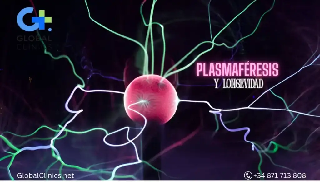 Paciente durante sesión de plasmaféresis en Global Clinics Mallorca, tratamiento avanzado de longevidad con tecnología Cenegenics.