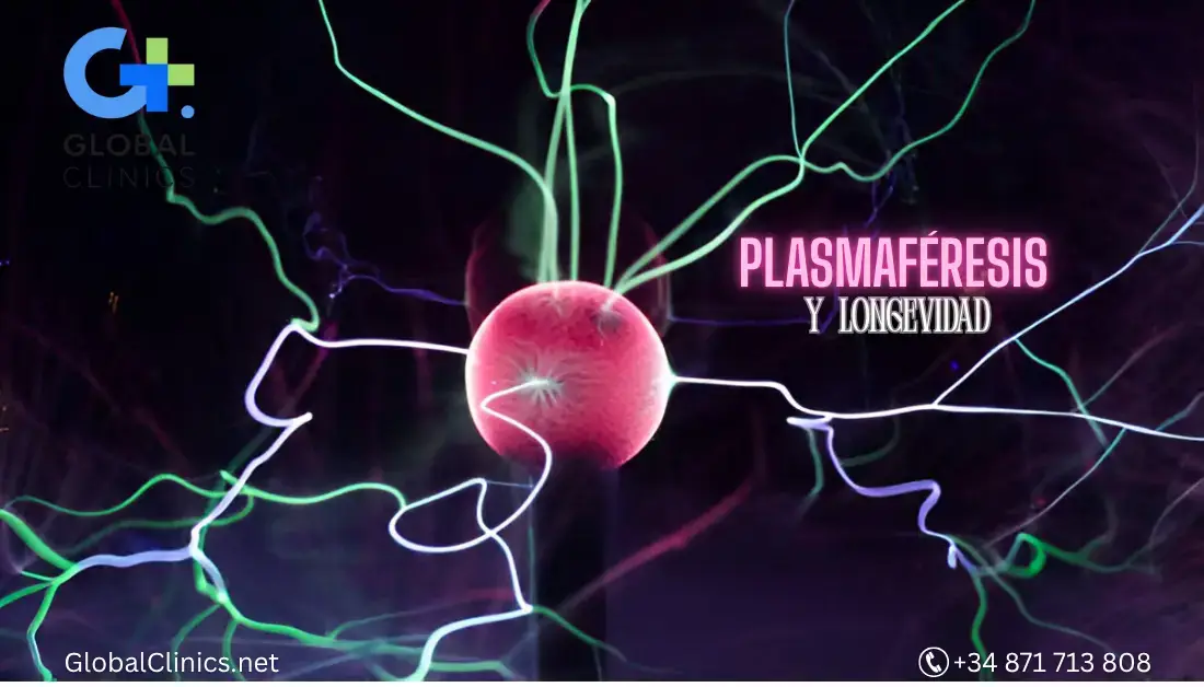 Paciente durante sesión de plasmaféresis en Global Clinics Mallorca, tratamiento avanzado de longevidad con tecnología Cenegenics.