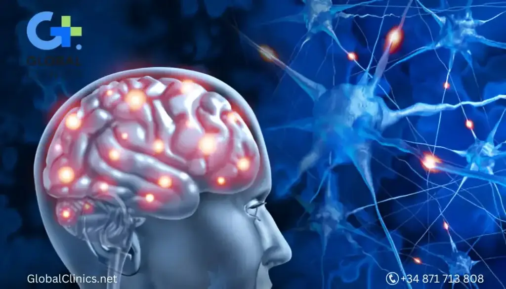 Conexiones neuronales que representan la neuroplasticidad cerebral y la regeneración del cerebro humano