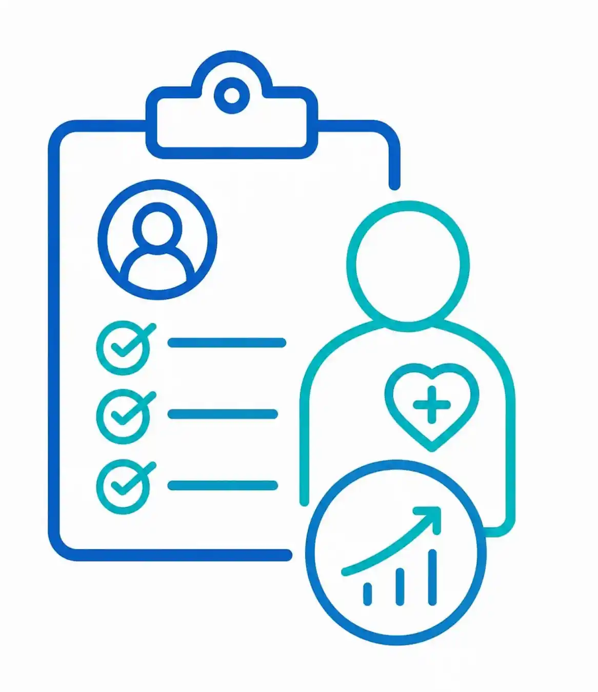 Ilustración de un plan personalizado para tratamiento con cámara hiperbárica en Mallorca, mostrando una evaluación médica individual, checklist clínico y seguimiento del progreso del paciente.