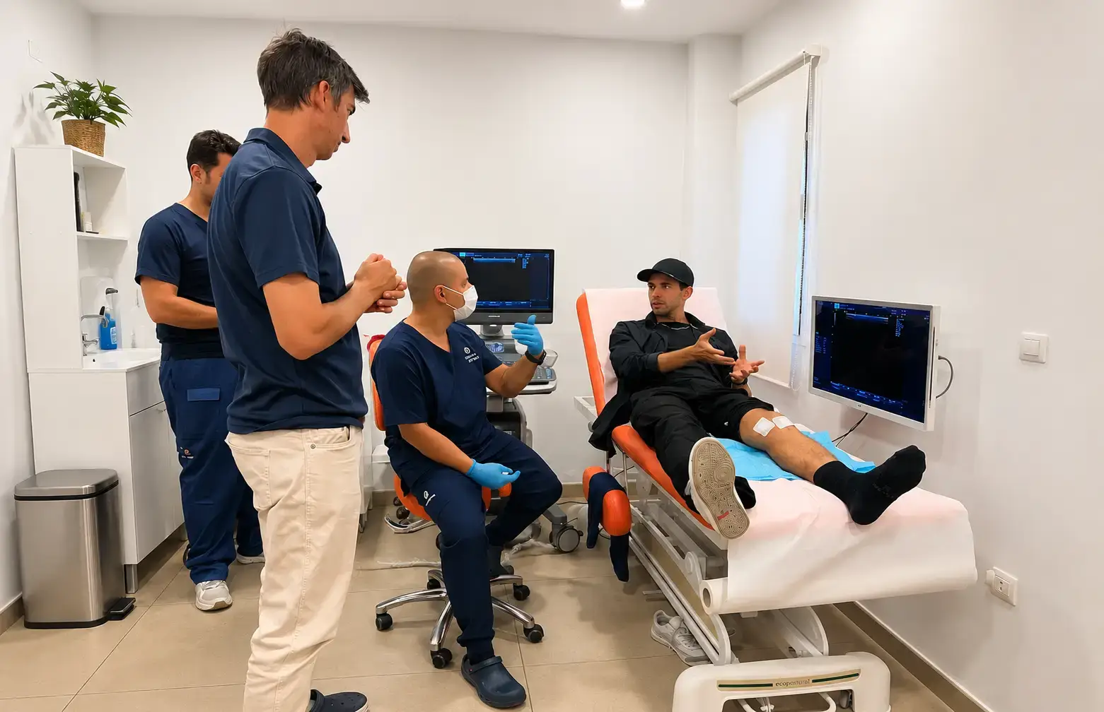 Evaluación fisioterapéutica con ecografía musculoesquelética en Global Clinics, Palma de Mallorca