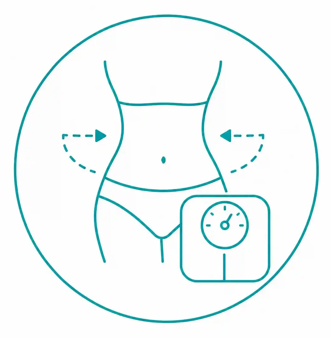 Icono de control de peso saludable en nutrición en Palma de Mallorca