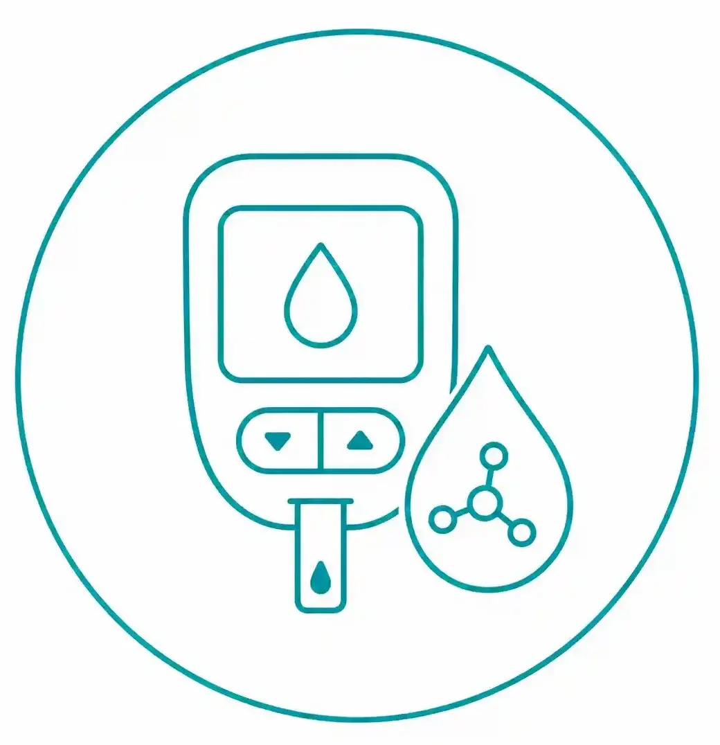 Icono de nutrición para diabetes y control de la glucosa en Palma de Mallorca